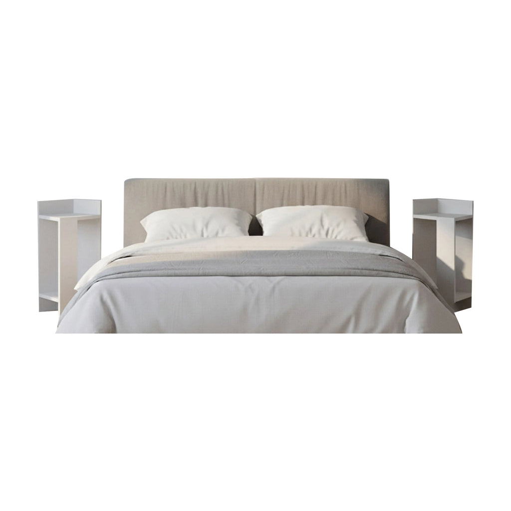 Tartano, set Comodini 4 Ripiani, Bianco
