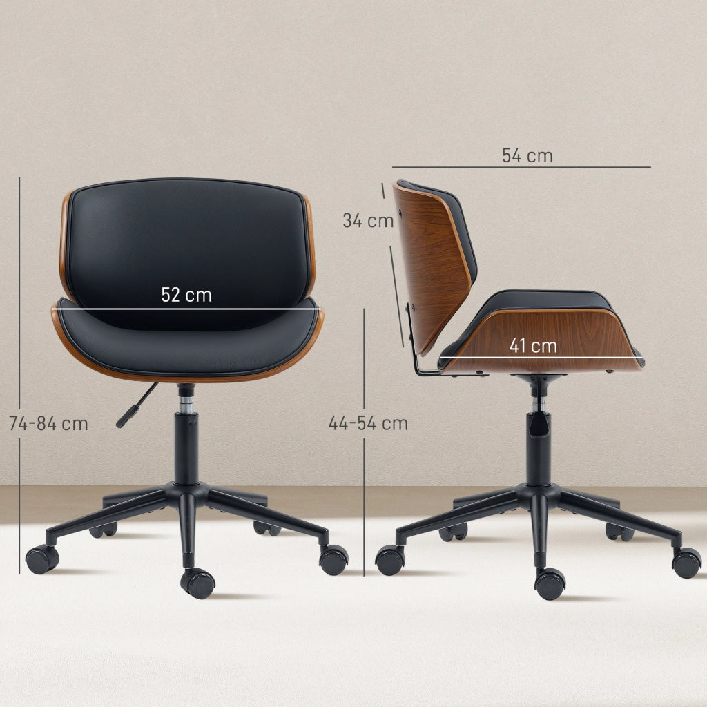 Sedia da ufficio ergonomica senza braccioli ¨C Minimal ¨C 52x54x84cm nero