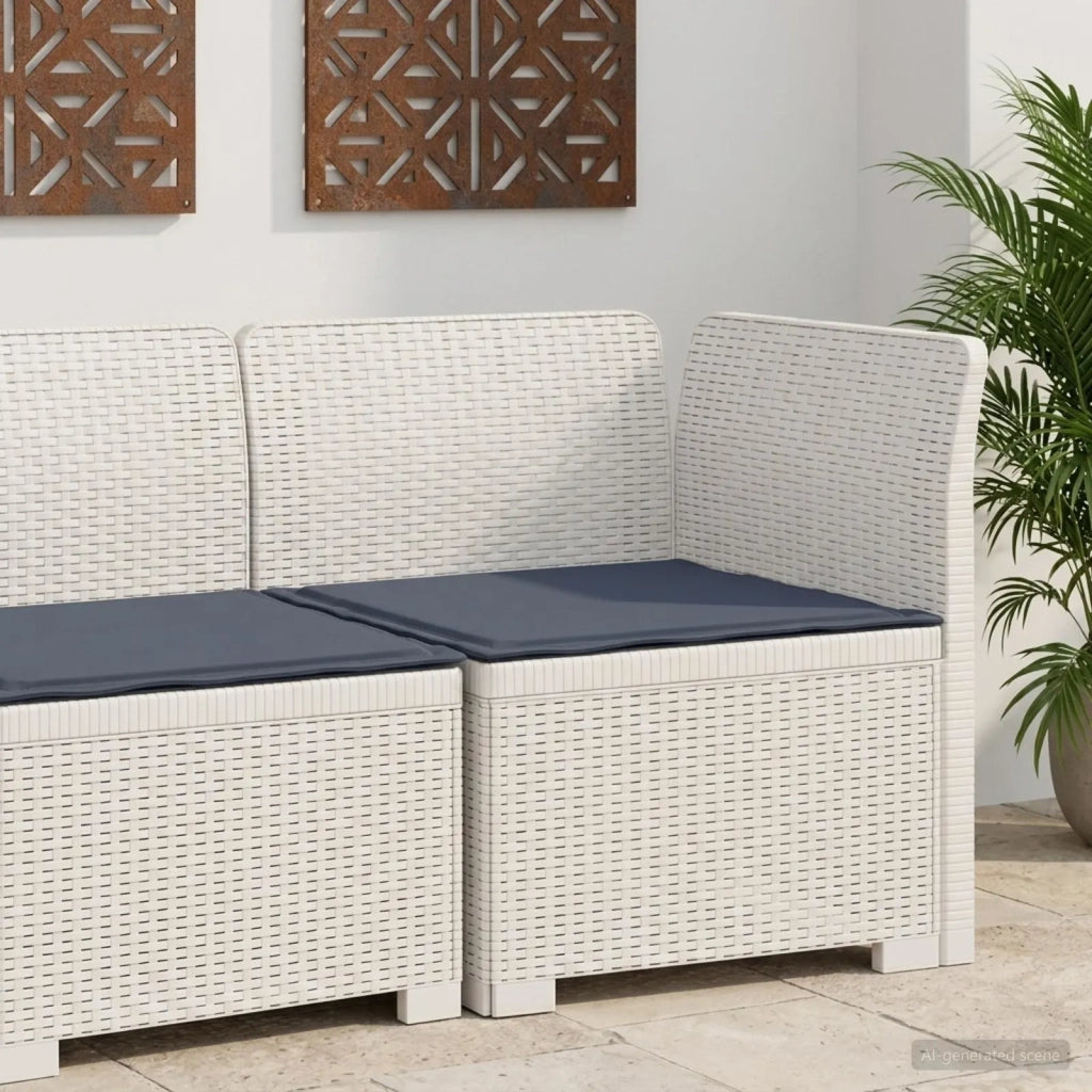 Divano da Giardino a 1 Posto con Cuscino Aspetto Rattan PP 8011827