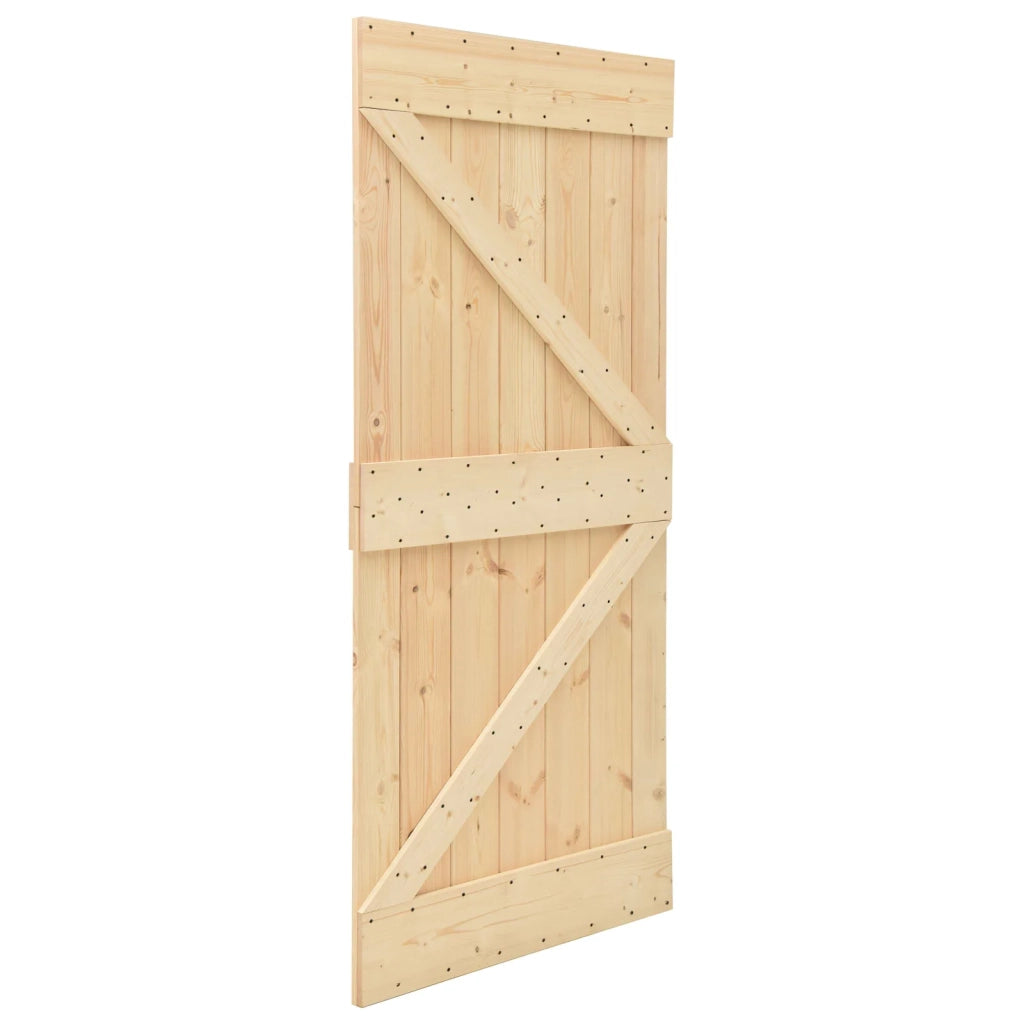 Porta scorrevole Naturale e Nero 90 x 210 cm 3444859