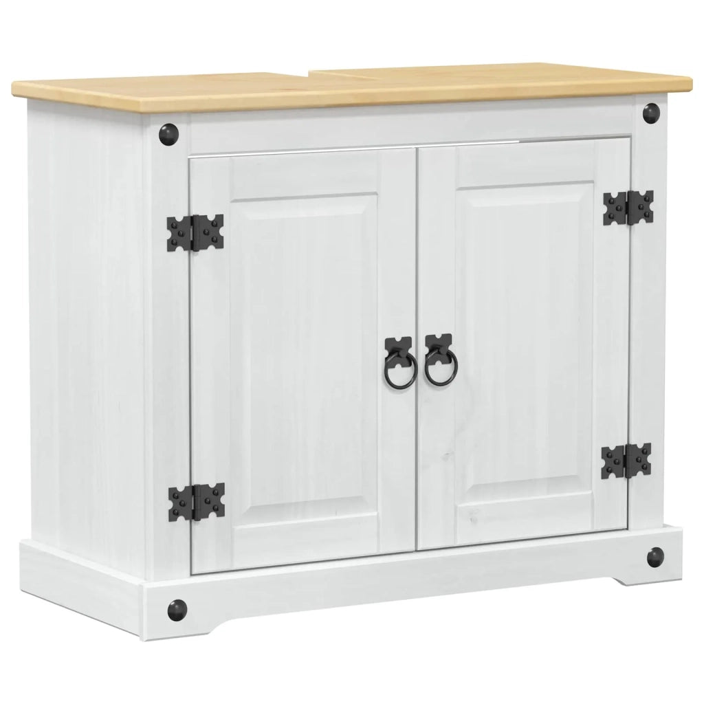Armadio sottolavello Bianco 73 x 33 x 60 cm Pino massello 42024957