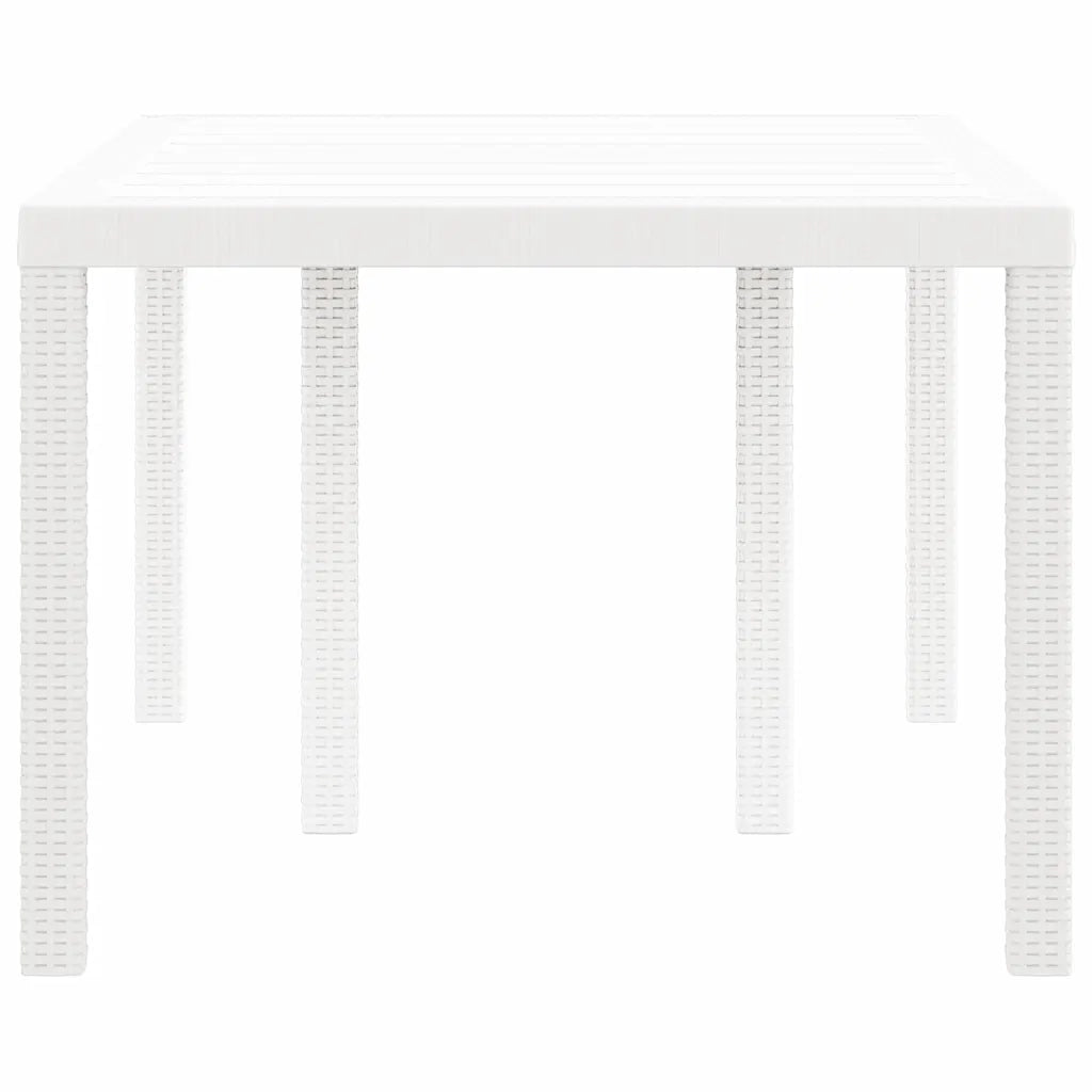 Tavolo da Giardino Bianco 150 x 100 x 73 cm polyrattan 871686