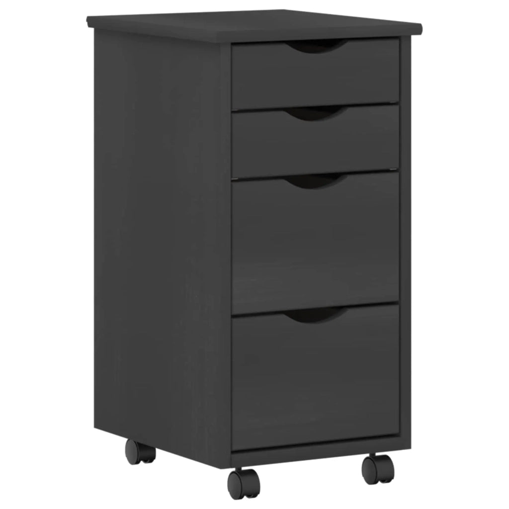 Set scrivania e mobiletto su ruote MOSS 2 pcs Grigio