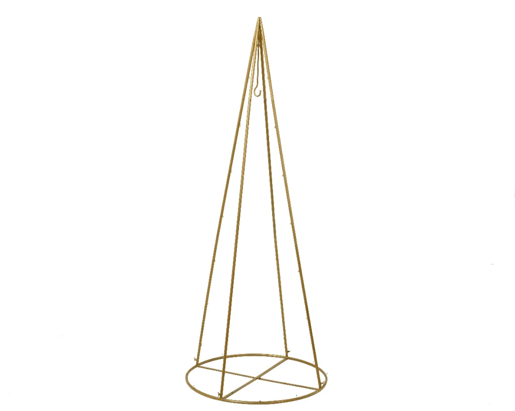 Struttura cono in ferro oro 72x180 cm