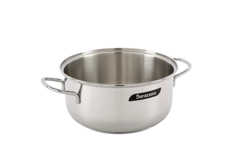 Barazzoni 266102028 Bonita Casseruola in Acciaio Inox 28 cm con Fondo Tripla Strato adatto a tutte le Fonti di Calore incluso Induzione Lavabile in Lavastoviglie colore Antracite