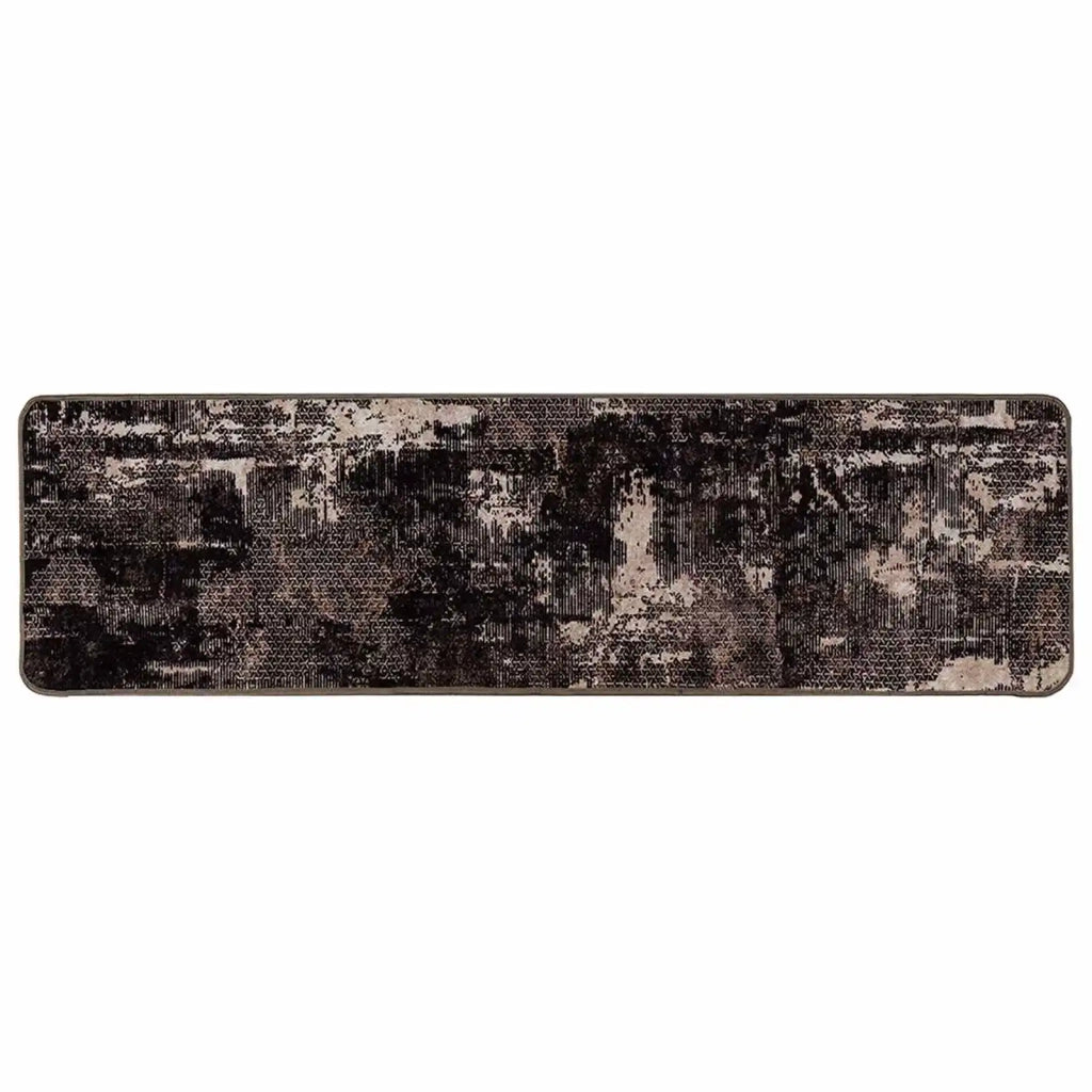 Runner Tappeto MARSA Nero 50 x 200 cm Poliestere e PVC 42023368