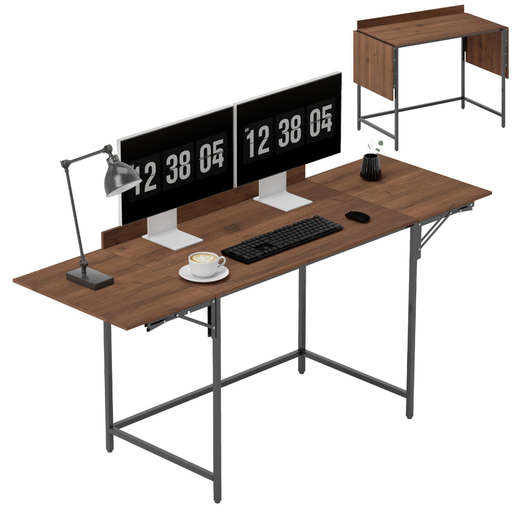 Scrivania pieghevole per computer ¨C Minimal ¨C 170x58x78 cm noce