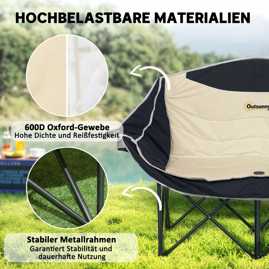 Sedia da camping pieghevole 2 posti ¨C Minimal ¨C Khaki 250kg
