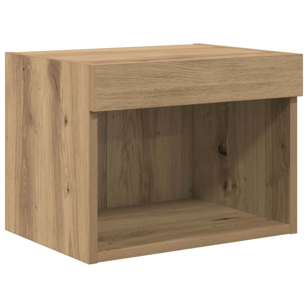 Unit¨¤ a muro per TV con LED con led 5 pz | Armadietto TV | Mobile Porta TV Rovere artigianale