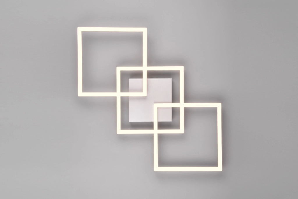 Plafoniera RL Trail quadrati cromata LED 31W 3000K