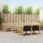 Set di divani da esterno 9 pz Bianco e Beige 3388827