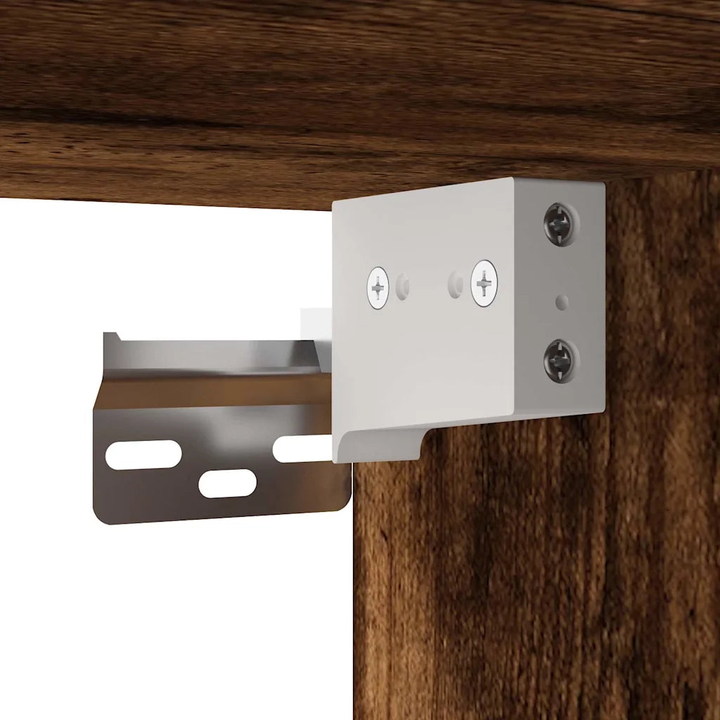 Set Mobili da Bagno | Armadio da bagno 3 pz Rovere Fumo in Legno Multistrato