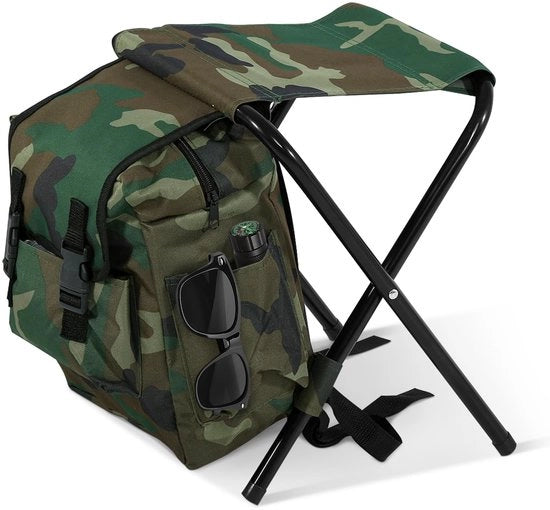 Seduta da Campeggio Opzionabile - Sedia da Campeggio Portatile - Sedia da Campeggio Ultraleggera - Tubo in Acciaio - Tessuto Oxford - Grande Borsa di Stoccaggio - Sedia da Campeggio Opzionabile