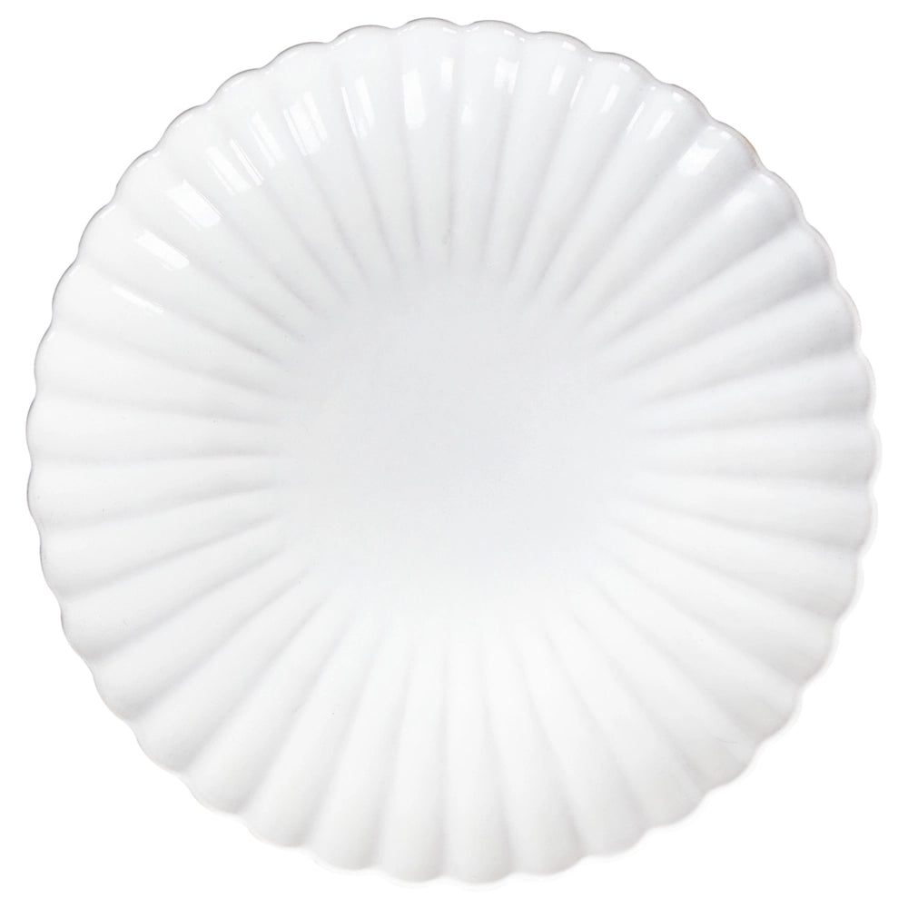 Set di 16 stoviglie in gres caolino fatto a mano con smalto reattivo Bianco Cucina effetto martello Sala da pranzo