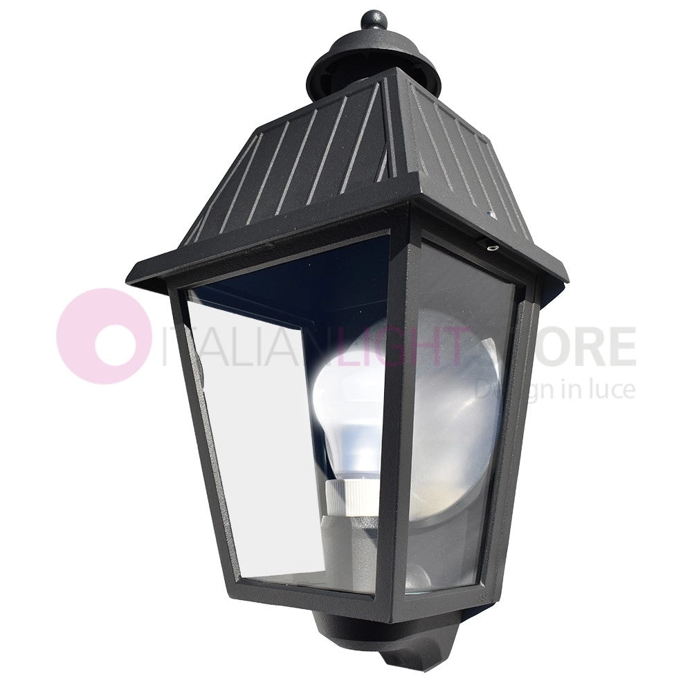 RIVALBA Mezza Lanterna a parete Applique per Esterno Vetri trasparenti GARDENLIGHT