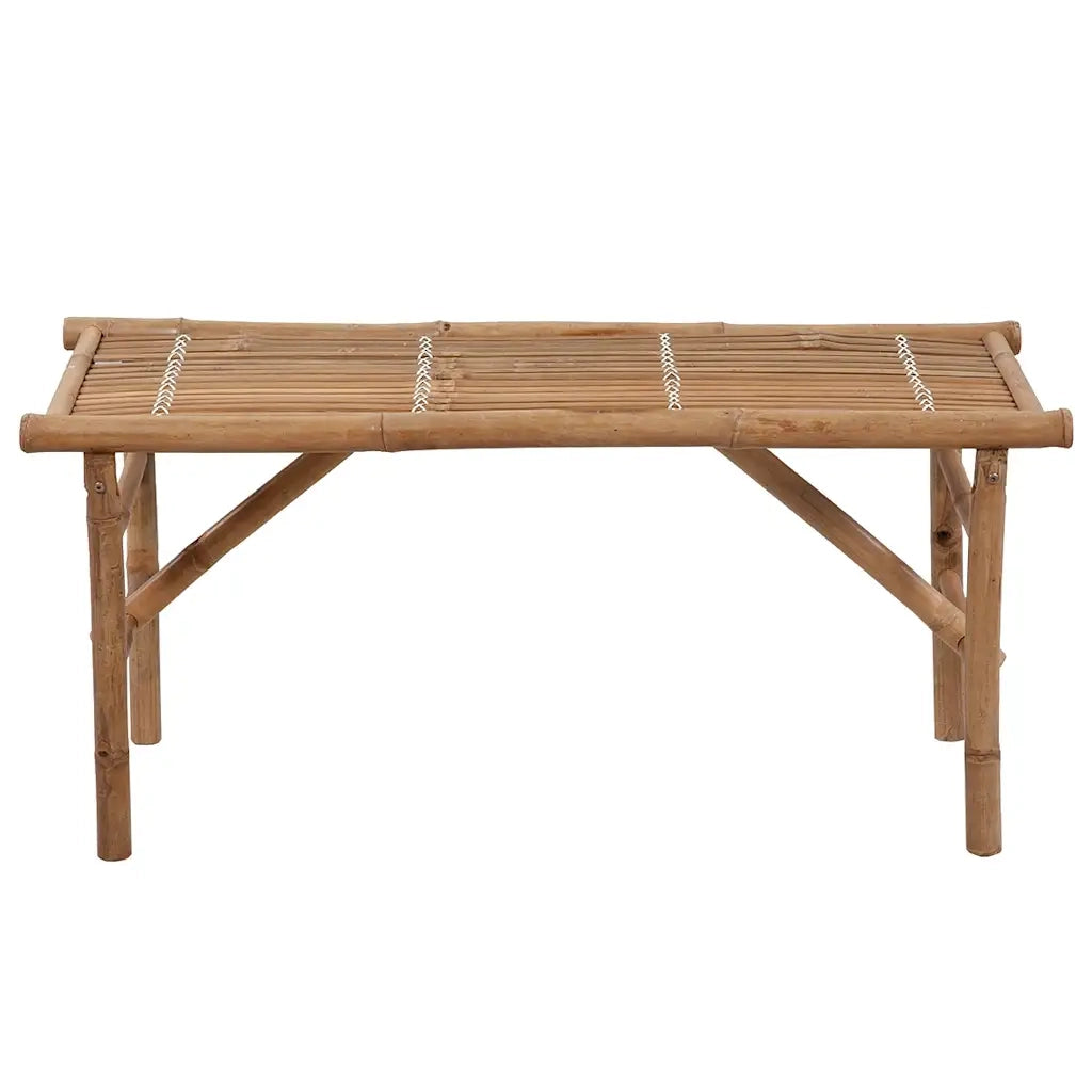 Panca da Giardino Pieghevole con Cuscino 118 cm in Bambù 3063856