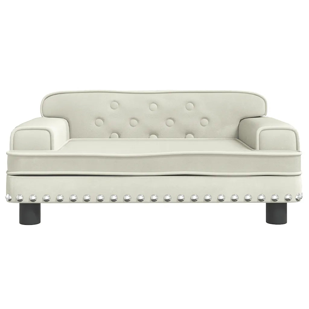 Divano per Bambini-Sofa-Divanetto Crema 70x45x30 cm in Velluto