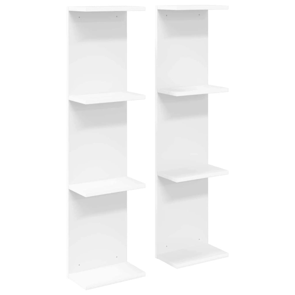 Scaffale da parete 2 pz Bianco 22 x 15 x 100 cm 8012437