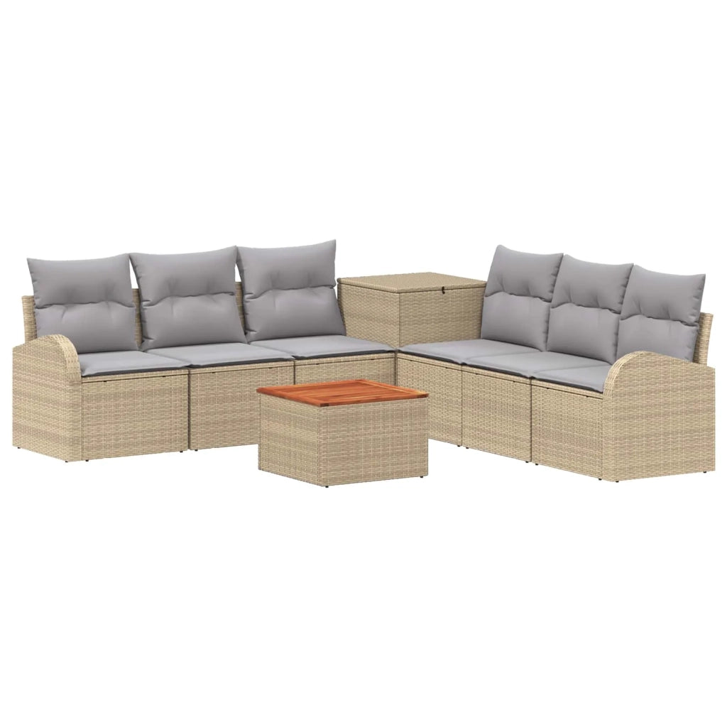 Set di divani 8 pz Beige e Grigio Chiaro 3448127