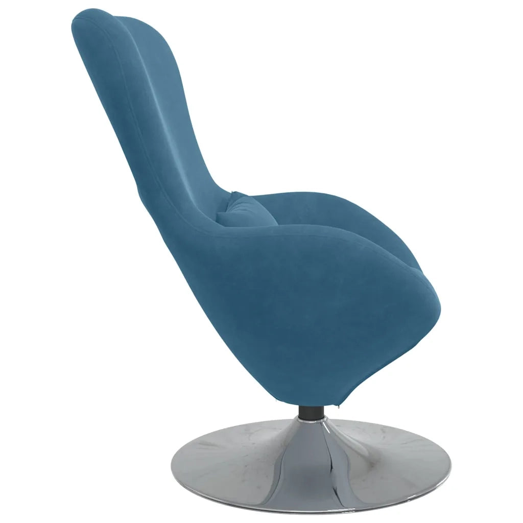 Poltrona | Sedia Relax uovo Blu Velluto