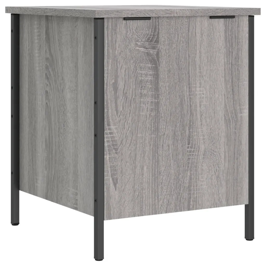 Panca Portaoggetti-Sgabello-Panca con Contenitore Grigio Sonoma 40x42,5x50cm Legno Multistrato