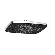 Soffione Square cromato/nero 30x19 cm 1 getto