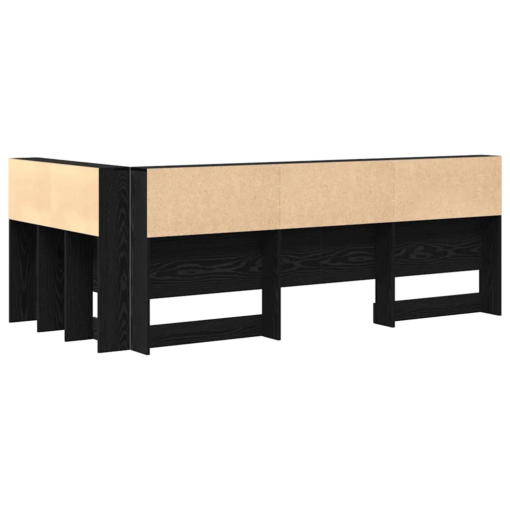 Testata contenitore Rovere Nero 90 cm Legno multistrato 3335518
