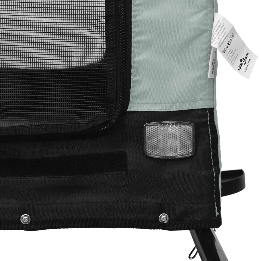 Rimorchio da Bici per Animali Grigio e Nero Oxford e Ferro 94028