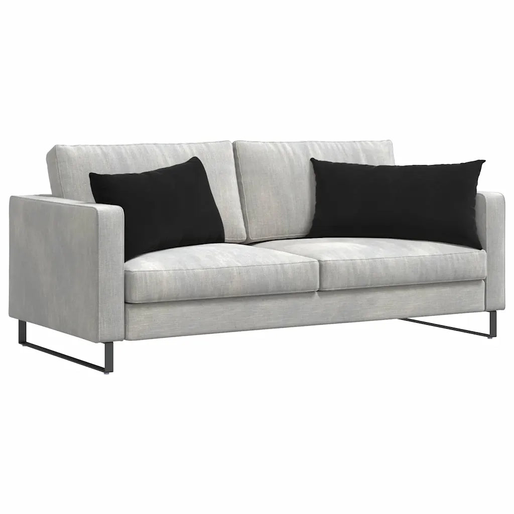 Cuscini da Divano 2 pcs Nero 80 x 40 cm Tessuto in Cords 42013719