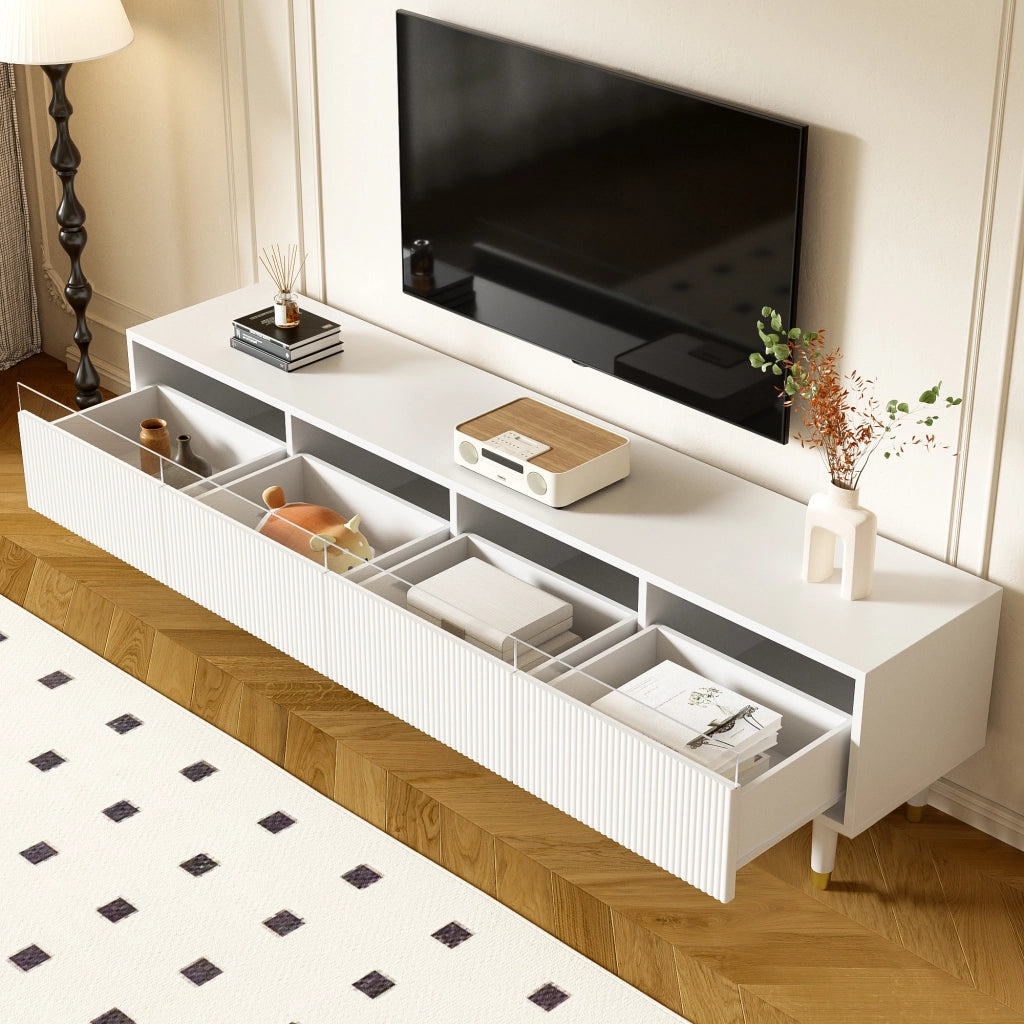 Cassettiera per TV bianca 178 cm in MDF