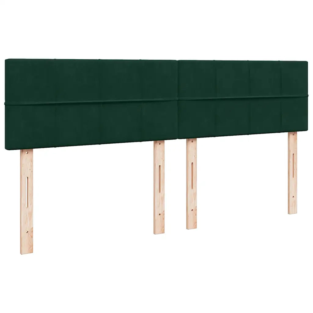 Giroletto a Molle con Materasso Verde Scuro 200x200 cm Velluto 3290133