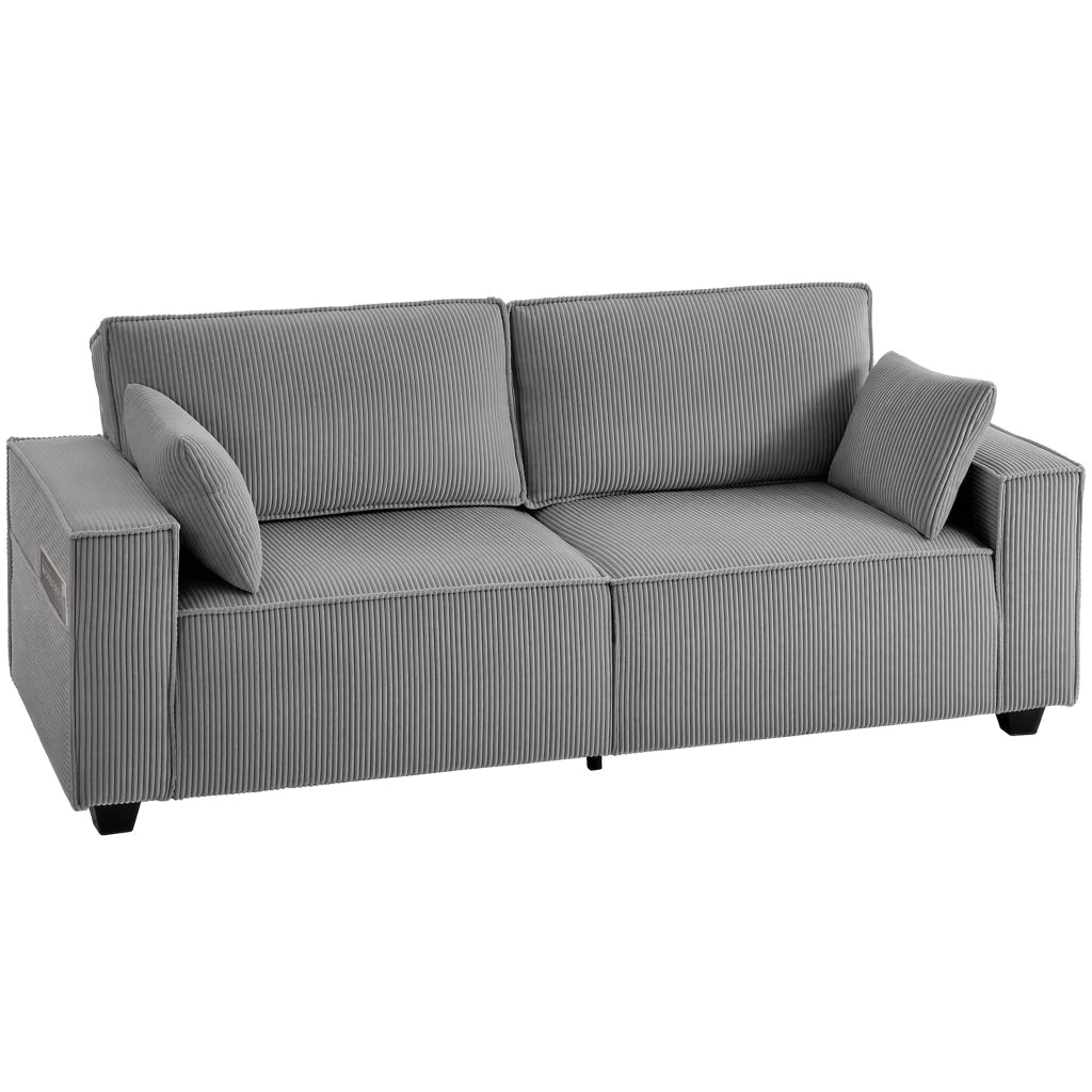 Divano 3 posti in tessuto ¨C Minimal ¨C grigio chiaro