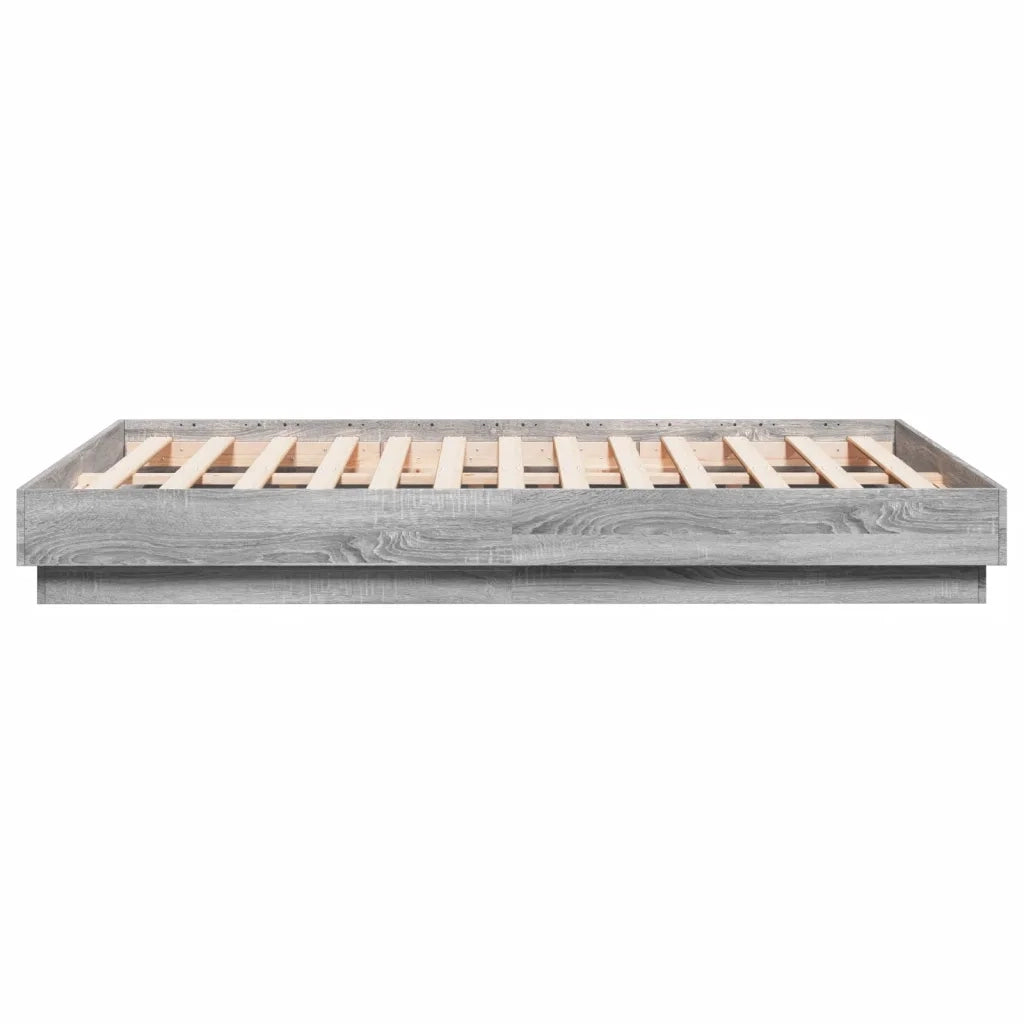 Letto matrimoniale | Letto per adulti | Giroletto Grigio Sonoma 120x190 cm in Legno Multistrato