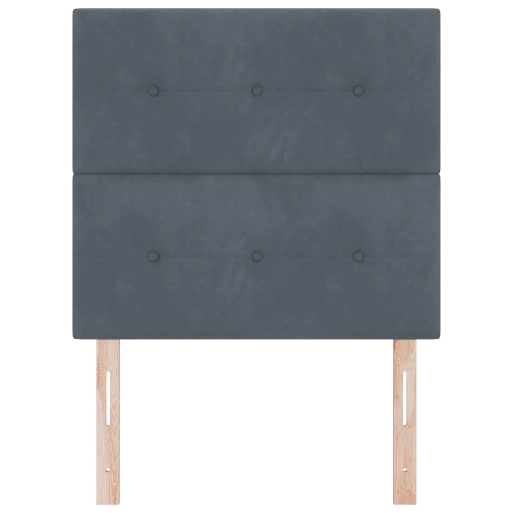 Testiera | Testata Grigio scuro 80 cm Velluto