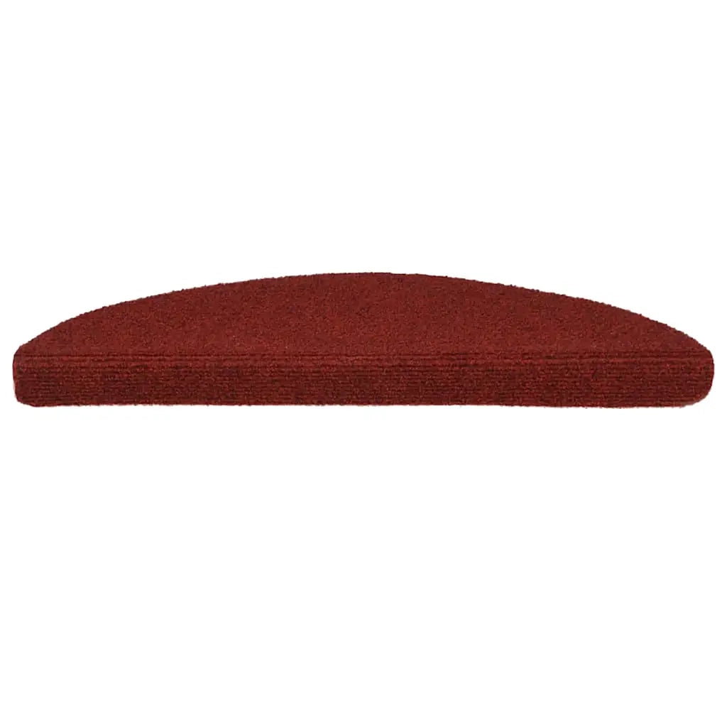 Tappetini per scale autoadesivi 20 pz 56x17x3 cm Bordeaux Rosso Semicircolari 3365671