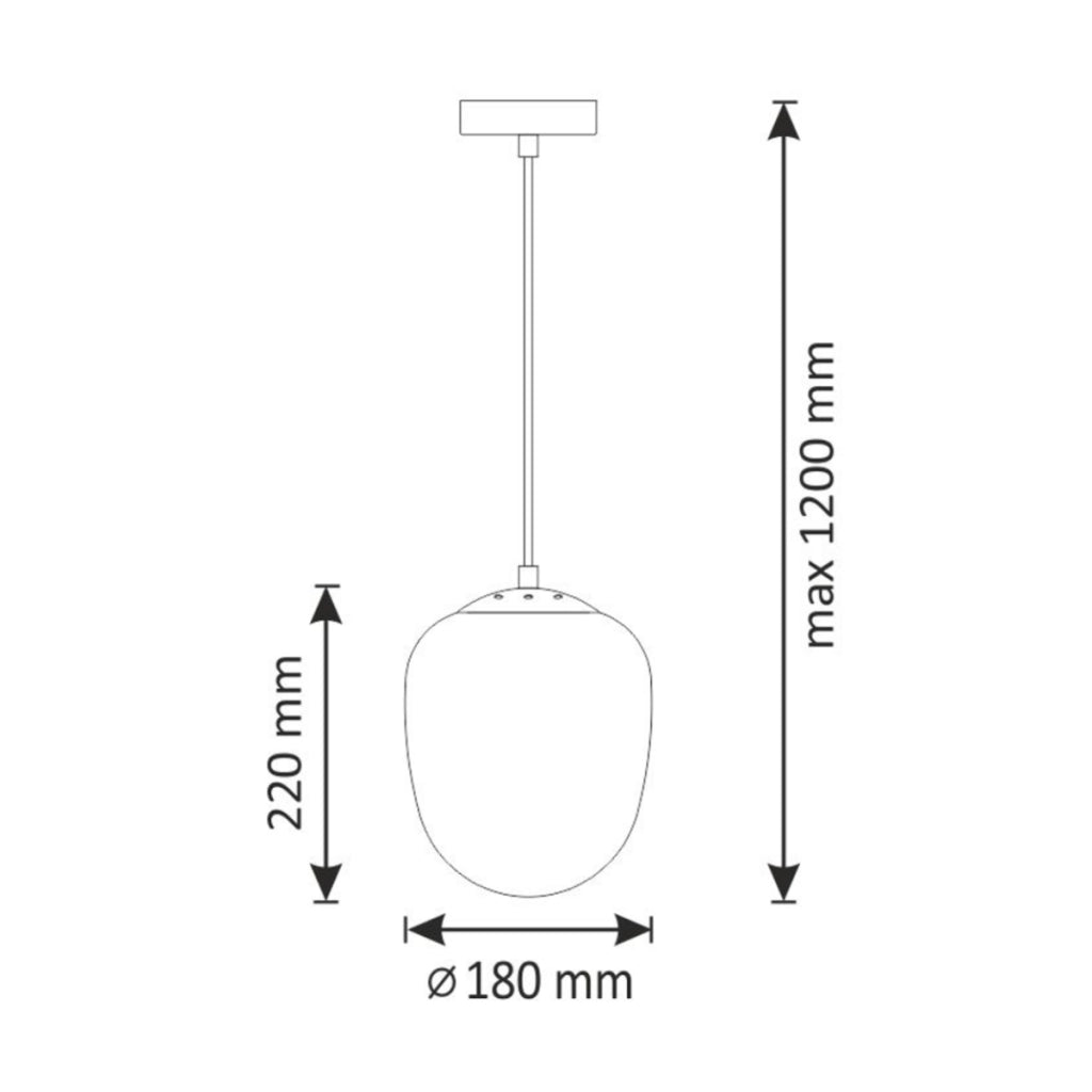 Lampada a sospensione Polux Lora vetro trasparente E27 120cm