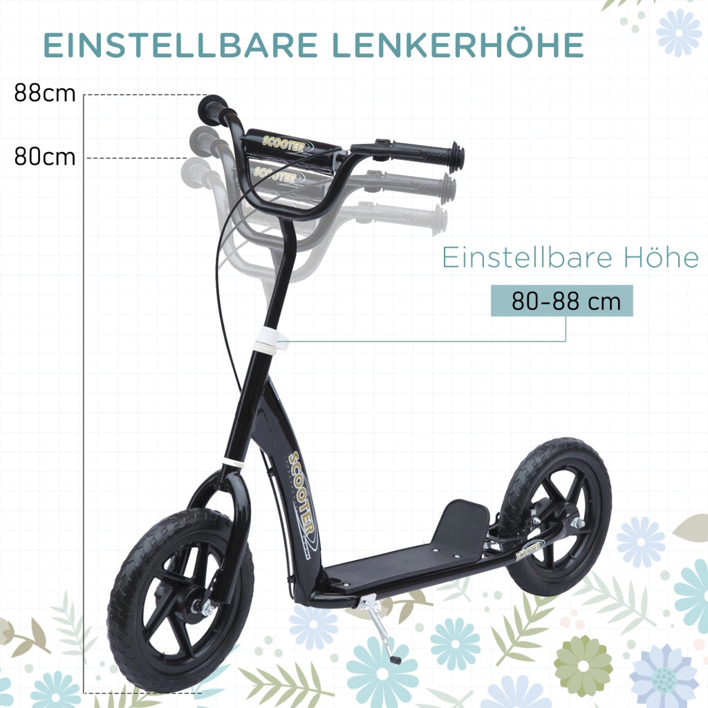 Scooter per Bambini con Manubrio Regolabile ¨C Minimal ¨C Nero 12 Pollici