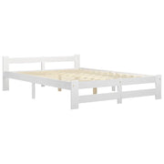 Letto matrimoniale | Letto per adulti | Giroletto senza Materasso Bianco 180x200 cm in Legno di Pino