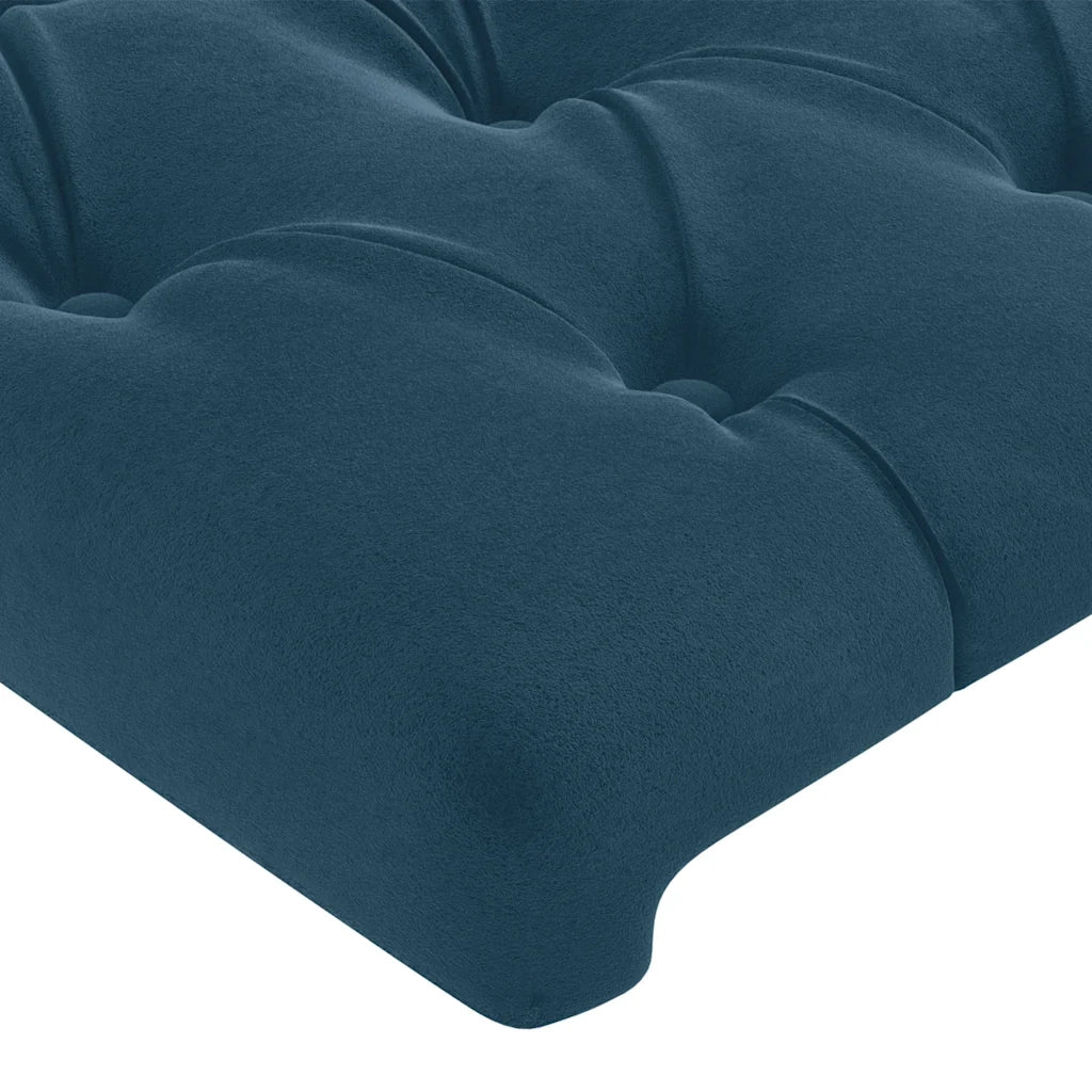 Testiera ad Orecchio Blu Scuro 93x23x78/88 cm in Velluto 3117520