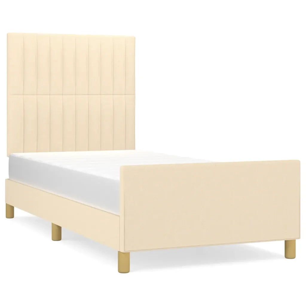 Giroletto senza Materasso Crema 100x200 cm in Tessuto