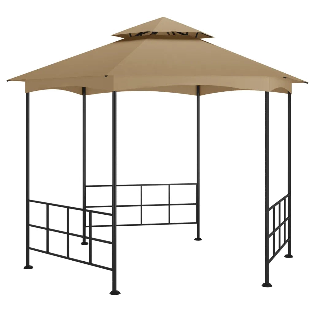 Gazebo con Pareti Laterali 3,1x2,7 m Tortora 313932