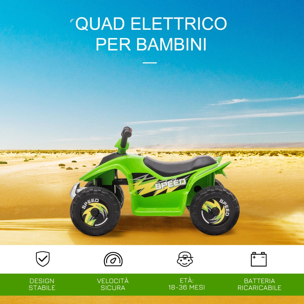 Quad Elettrico per Bambini ¨C Minimal ¨C Verde 72x40x45.5 cm