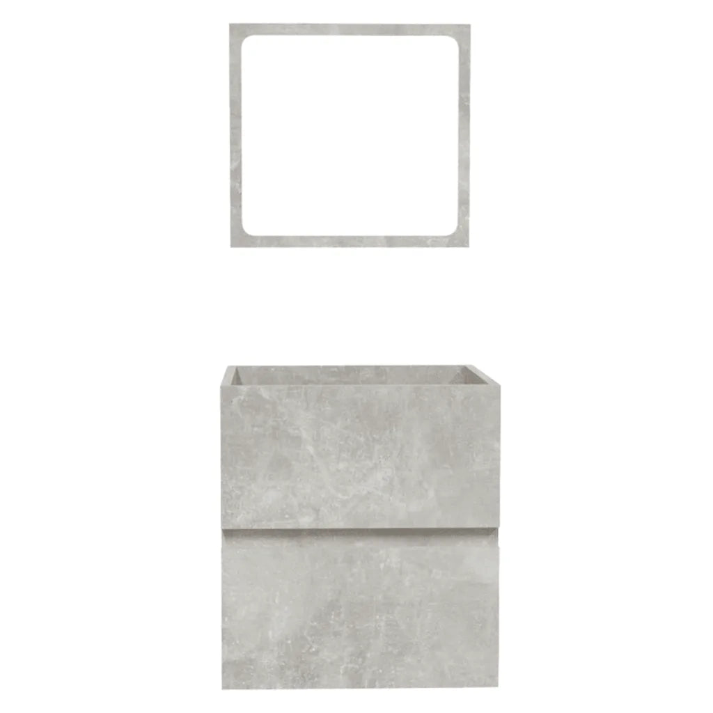 Mobile da Bagno con Specchio Grigio Cemento Legno Multistrato 804867