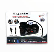 Trade Shop - Compressore Ad Aria 35lt 12v/220v Adattatori Inclusi Max 17bar Co-ar03 Portatile -