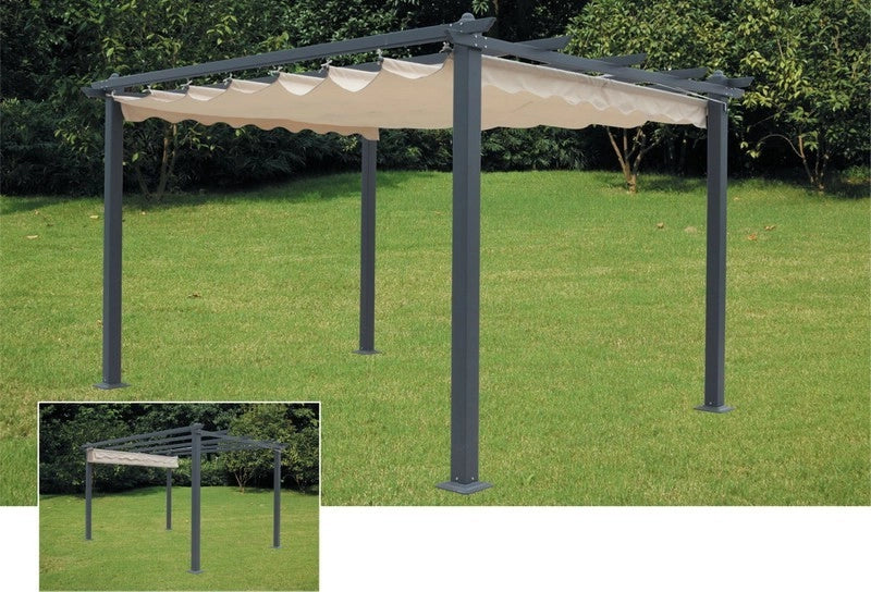 TRAVE ALLUMINIO DI RICAMBIO MM.30X50-284 CM PER GAZEBO PERGOLA TELO RETRATTILE 3X4