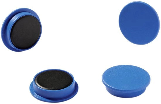 Magnetico Duro 475406 (Ø) 37 mm Circolare Blu 1 set 475406