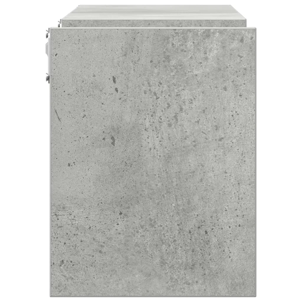 Mensole Parete 2pz Grigio Cemento 100x15x20cm Legno Multistrato 807272
