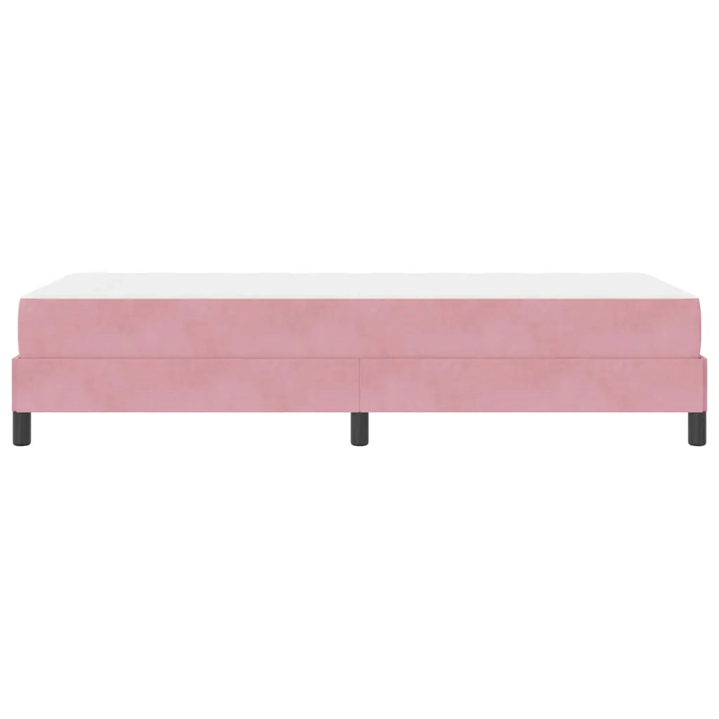 Letto a molle con materasso Rosa 100 x 220 cm Tessuto 3398784