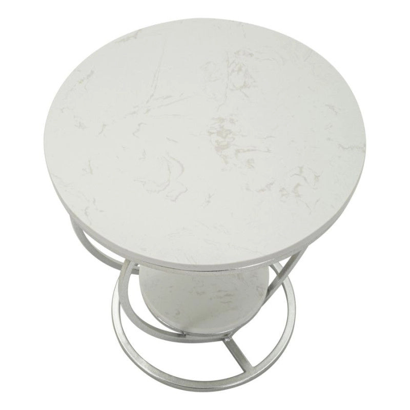Tavolinetto Heart Argento cm ø 40x45,5