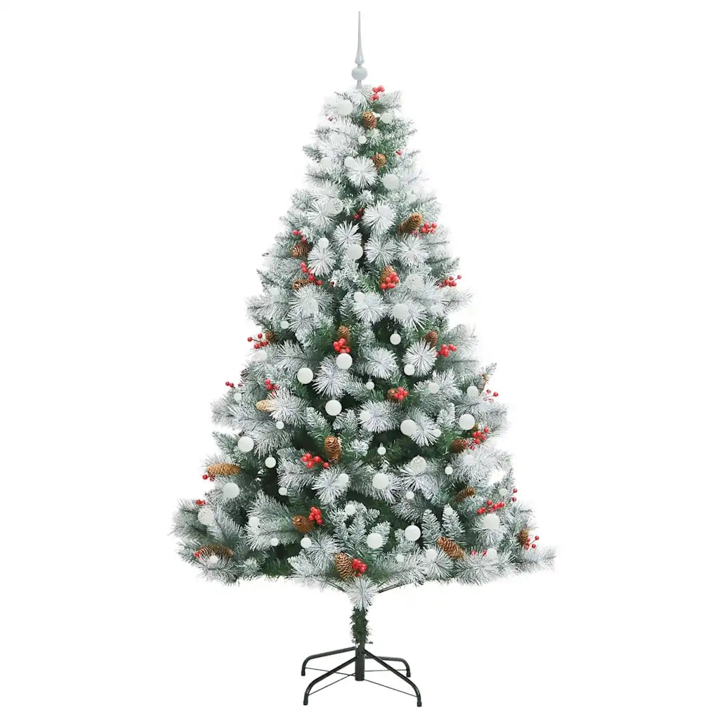 Albero di Natale artificiale Verde e bianco 240 cm 3395200